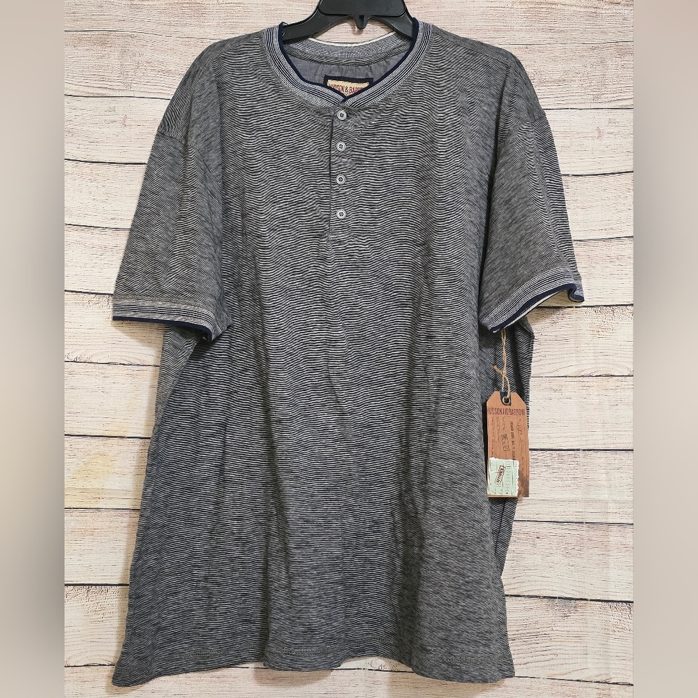 Hudson and Barrow Mens Short Sleeve Shirt Sz 2X Charcoal